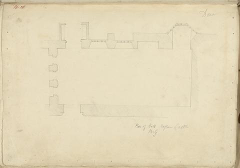 unknown artist Raglan Castle, Monmouthshire, Wales: Plan of Hall