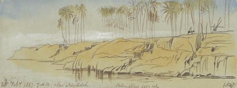 Edward Lear Near Negadeh. 7:00 A.M., 25 Feb. 1867 (547)