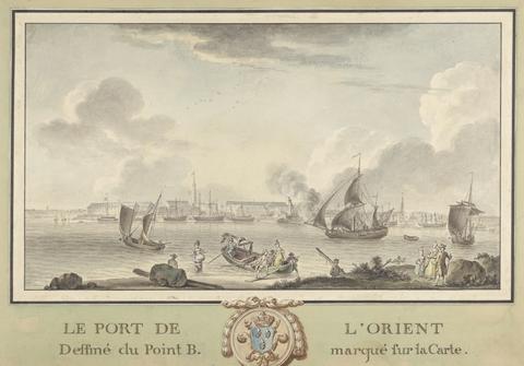 unknown artist Le Port de L'Orient: Dessine du Point B. Marque fur la Carte: