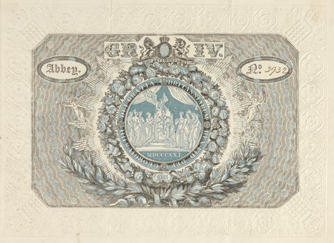 unknown artist Admission Card to the Coronation of George IV