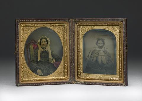  Studio portraits of two women.