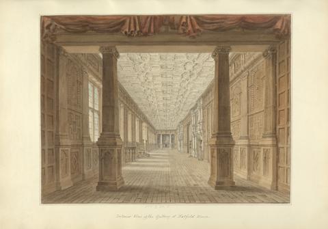 John Buckler FSA Interior View of the Gallery of Hatfield House