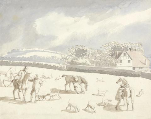 Thomas Daniell Preparing for a Hunt at Selhurst Park, Nov. 14, 1796