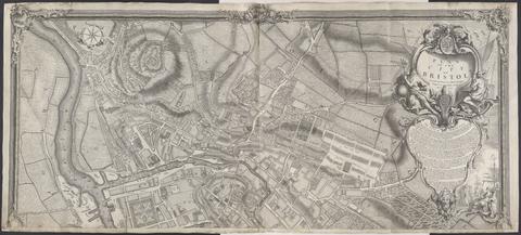 A plan of the city of Bristol / survey'd and drawn by John Rocque ; engraved by John Pine, 1742.