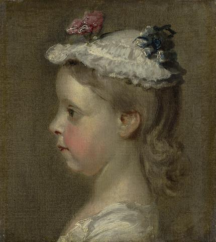 William Hogarth Study of a Girl's Head