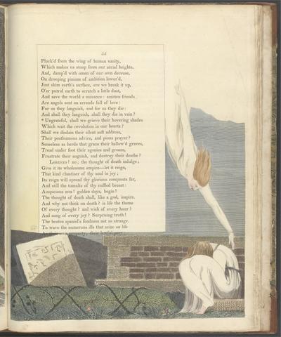 William Blake Young's Night Thoughts, Page 55, "Ungrateful, shall we grieve their hovering shades"
