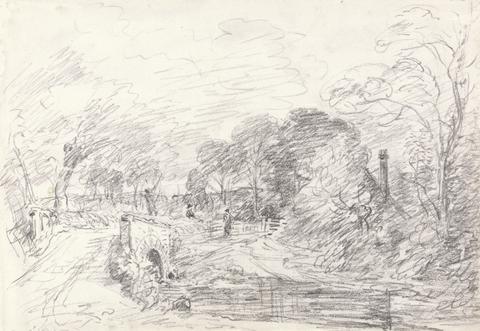 John Constable A Bridge near Salisbury Court, Perhaps Milford Bridge