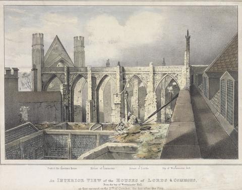 An Interior View of the Houses of Lords and Commons... 17th October 1834