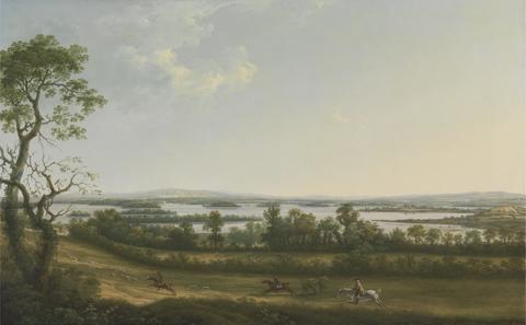 Lough Erne from Knock Ninney, with Bellisle in the distance, County Fermanagh, Ireland