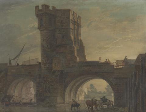 Paul Sandby Old Bridge at Shrewsbury