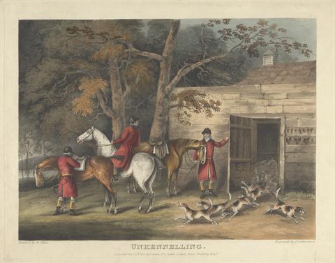 Thomas Sutherland Set of four - Fox-hunting: Unkennelling