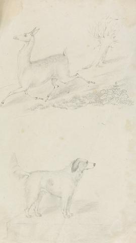 unknown artist Deer and Dog
