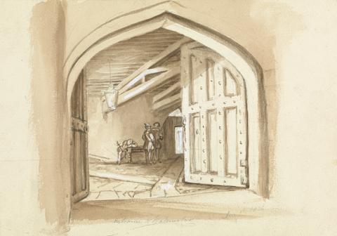 unknown artist Entrance to Walmer Castle; sketches of doors