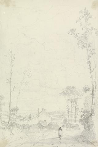 Capt. Thomas Hastings Sketch of a House along a Heathland Road