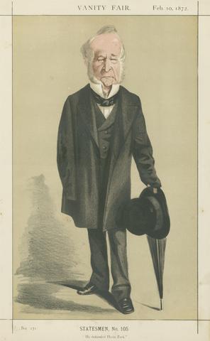 unknown artist Politicians - Vanity Fair. 'He defended Hyde Park.' The Rt. Hon. Spencer Horatio Walpole. 10 February 1872