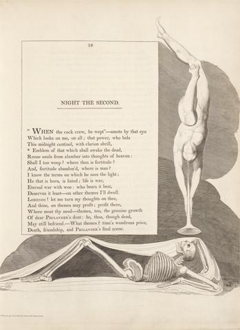 William Blake Plate 12 (page 19): 'Emblem of that which shall awake the dead'