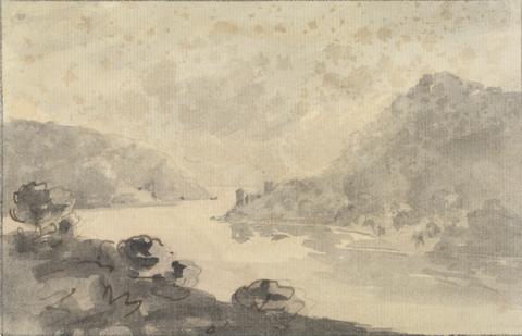 Rev. William Gilpin Mountainous Landscape with a River