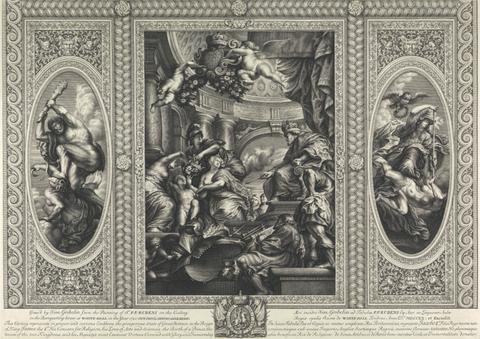 Simon Gribelin The Ceiling of the Banqueting House at Whitehall: The Union of the Crowns of England and Scotland