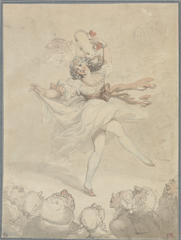 Thomas Rowlandson Female Dancer with a Tambourine