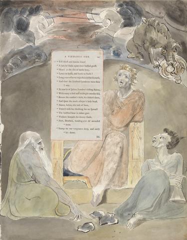 William Blake The Poems of Thomas Gray, Design 61, "The Bard."