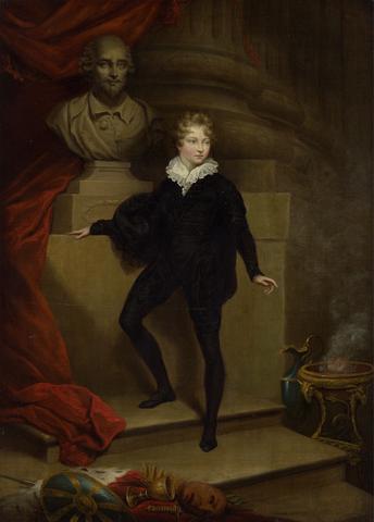 James Northcote Master Betty as Hamlet, before a Bust of Shakespeare