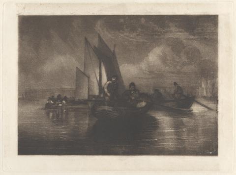 Joseph Mallord William Turner Flounder Fishing, Battersea