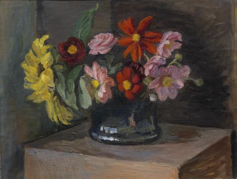 Flowers in a Lustre Pot