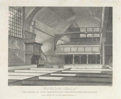 unknown artist West View of the Interior of the Chapel