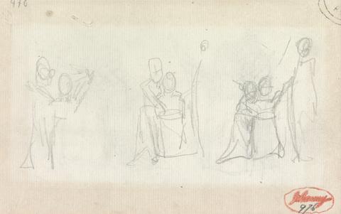 George Romney Family Group: Three Sketches