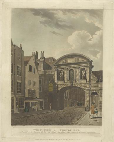 Philip Audinet West View of Temple Bar