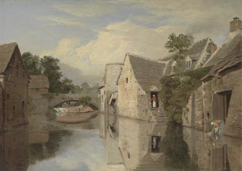 William Linton Cottages by a River