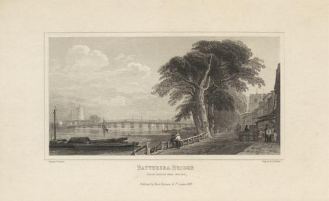 Charles Heath Battersea Bridge, from Cheyne Walk, Chelsea