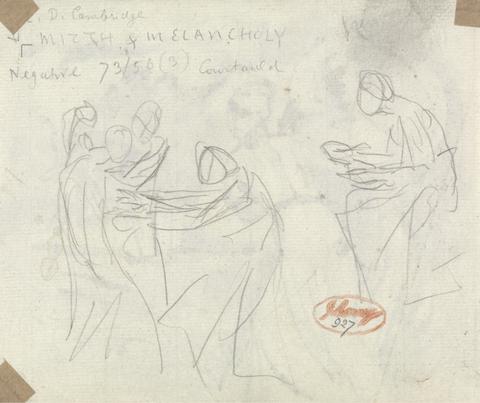 George Romney Sketch for Witches and Youths in a Cavern