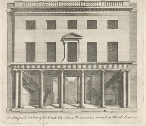unknown artist A Perspective View of the Corn Factors Exchange, erected in Mark Lane