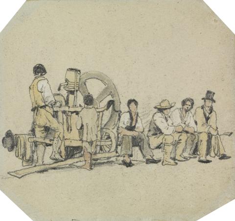 Samuel Prout Mechanical Grinder with Figures