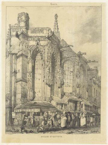 Richard Parkes Bonington Caen - Eglise Saint-Sauveur