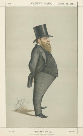 Politicians - Vanity Fair - 'An Irish wit and Solicitor-General'. Mr. Richard Dowse. March 25, 1871