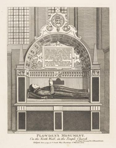 unknown artist Plowden's Monument on the North Wall in the Temple Church