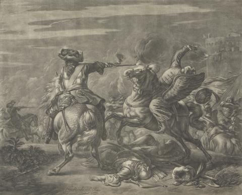 Jan van Huchtenburg Battle Scene - Death of a Turk