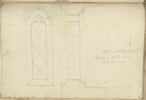 unknown artist Raglan Castle, Monmouthshire, Wales: Elevation of Windows in the Barbican Towers