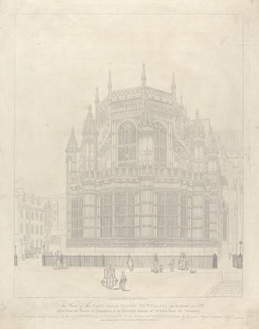 George Hawkins View of the East End of Henry VIIth Chapel as Restored in 1813