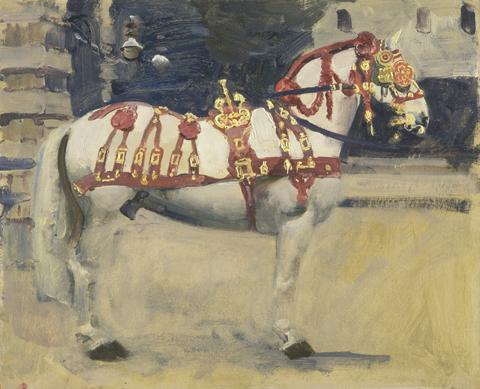Sir Alfred J. Munnings Royal Grey in State Harness