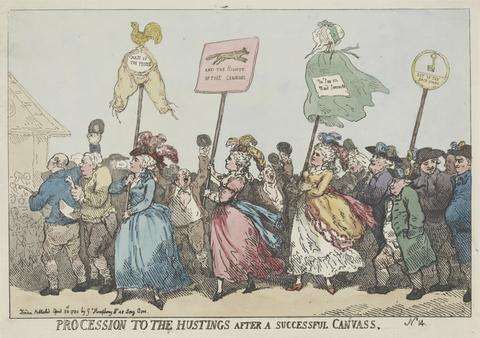 Thomas Rowlandson Procession to the Hustings after a Successful Canvass