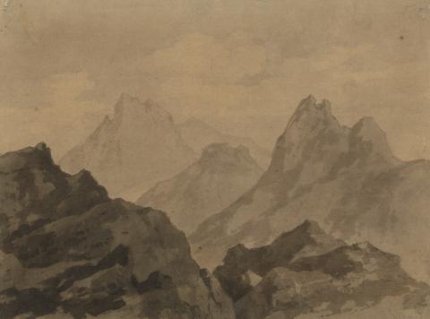 Alexander Cozens Mountain Tops (A Mountain Study)