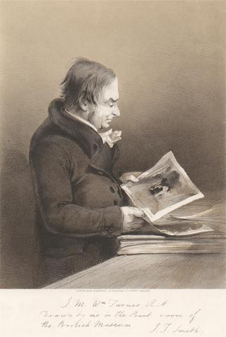 John Thomas Smith J.M.W. Turner in Print Room of British Museum