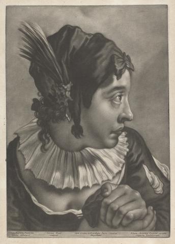 Johann Lorenz Haid Portrait of a Woman Wearing a Feather