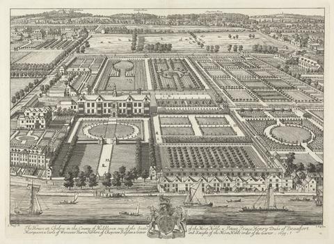 Johannes Kip View of Beaufort House and Chelsea 1699