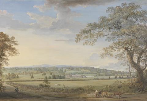 Paul Sandby RA A View of Vinters at Boxley, Kent, with Mr. Whatman's Turkey Paper Mills