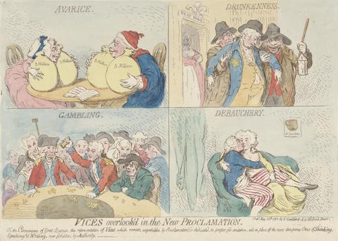James Gillray Vices overlook'd in the New Proclamation