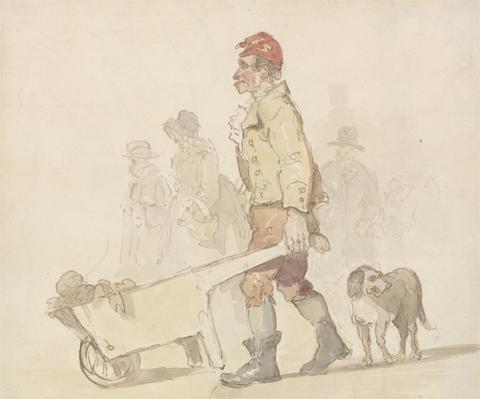 Thomas Rowlandson Man with Barrow and Dog